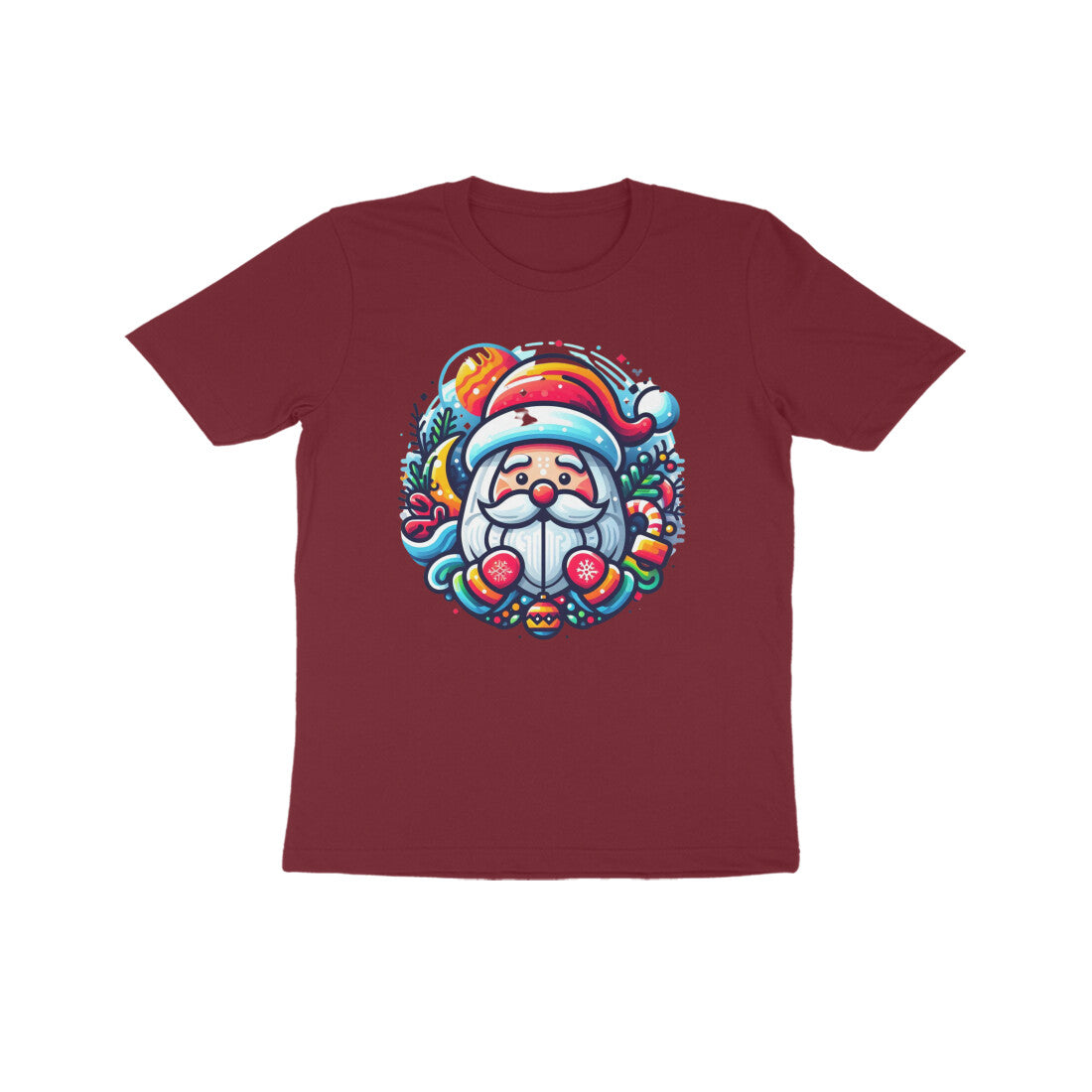 Jolly Jingle: Kid's Santa Claus Round Neck T-Shirt