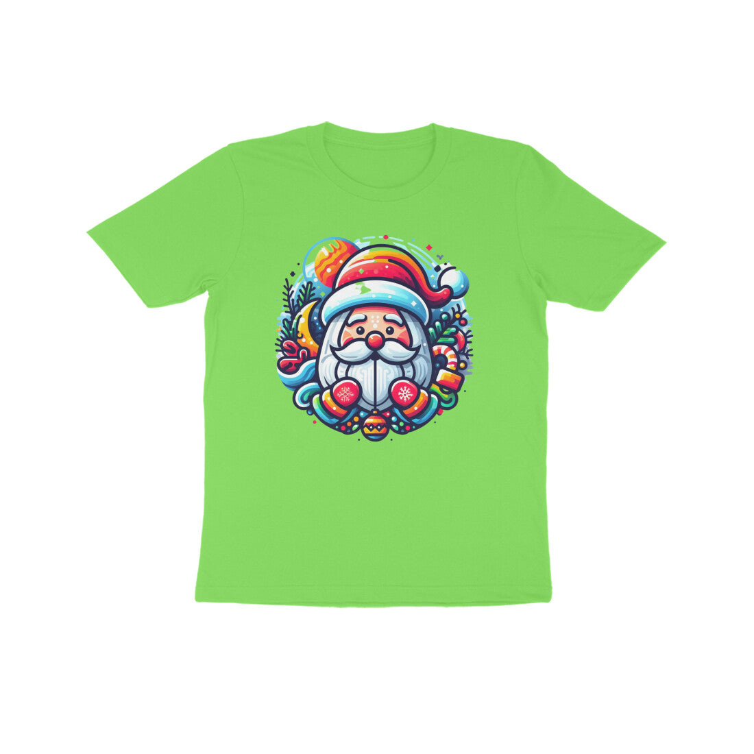 Jolly Jingle: Kid's Santa Claus Round Neck T-Shirt