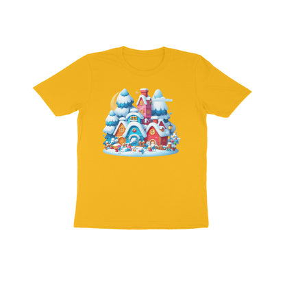 Whimsical Wonder: Kid's Smurf Village T-Shirt