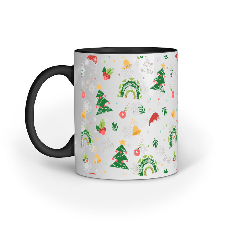 Festive Elegance: Christmas Mug Collection with Diverse Patterns