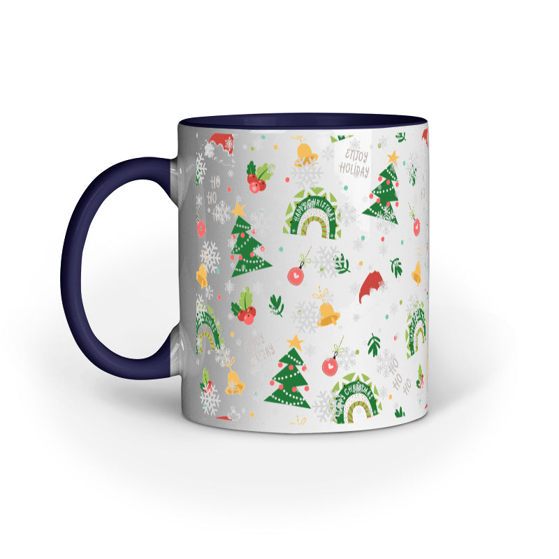 Festive Elegance: Christmas Mug Collection with Diverse Patterns