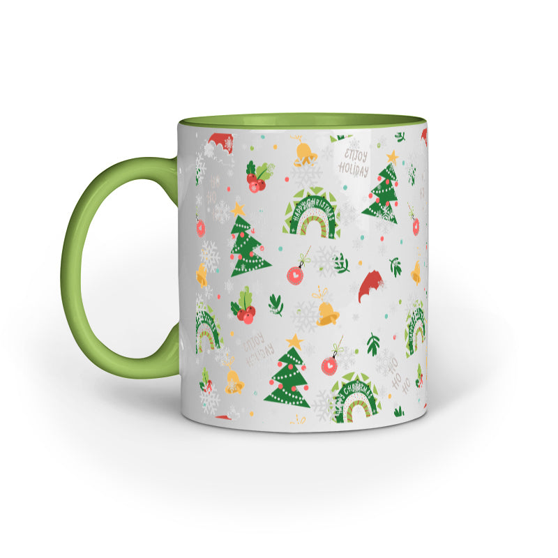 Festive Elegance: Christmas Mug Collection with Diverse Patterns