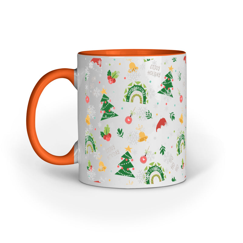 Festive Elegance: Christmas Mug Collection with Diverse Patterns