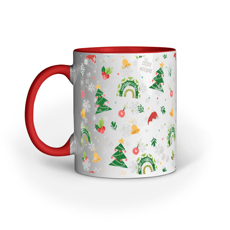 Festive Elegance: Christmas Mug Collection with Diverse Patterns