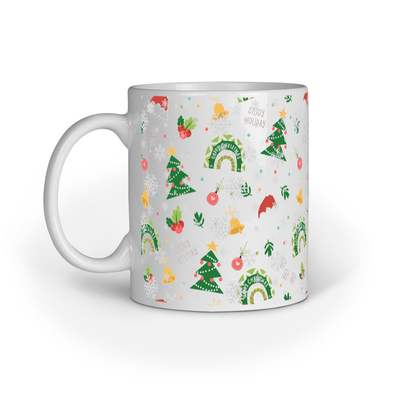 Festive Elegance: Christmas Mug Collection with Diverse Patterns