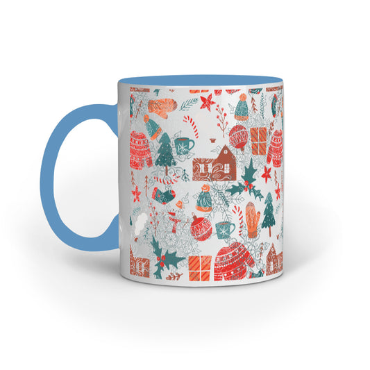 Festive Elegance: Christmas Mug Collection with Diverse Patterns
