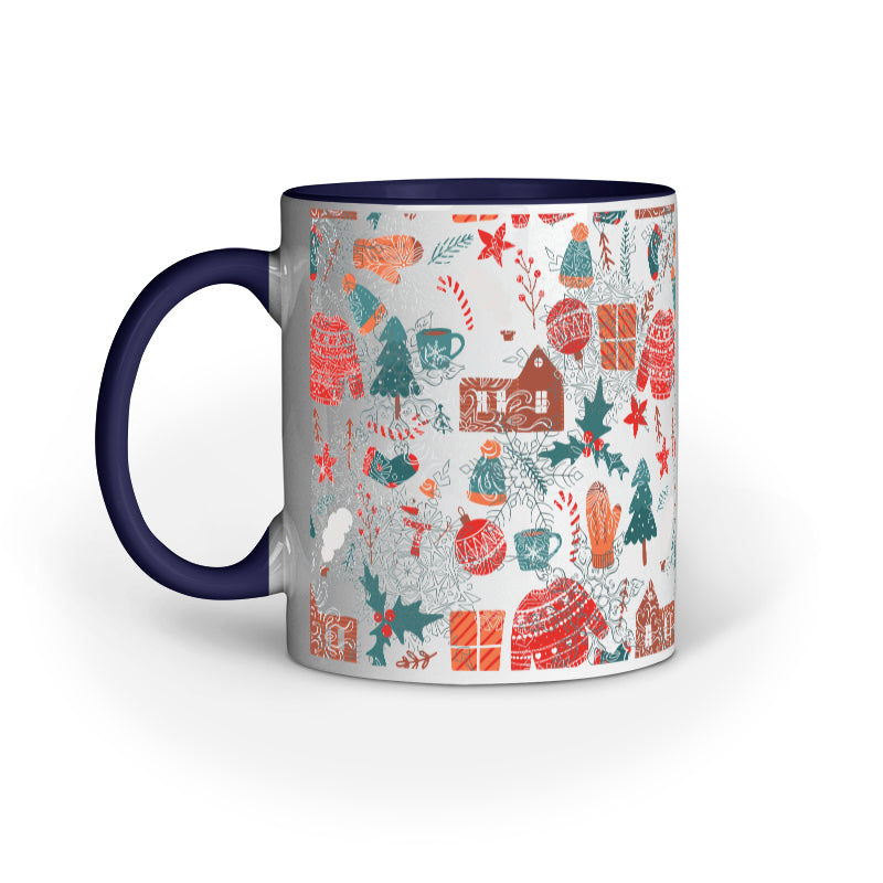 Festive Elegance: Christmas Mug Collection with Diverse Patterns