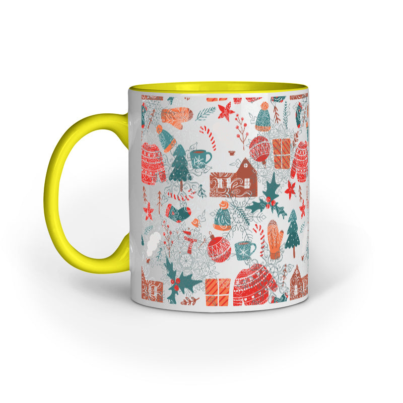 Festive Elegance: Christmas Mug Collection with Diverse Patterns