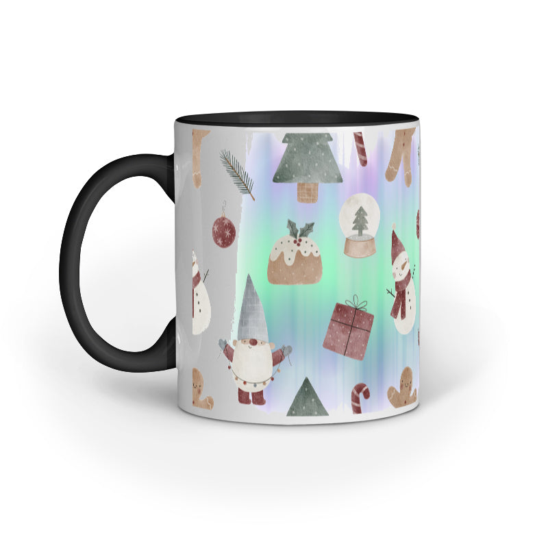 Festive Elegance: Christmas Mug Collection with Diverse Patterns