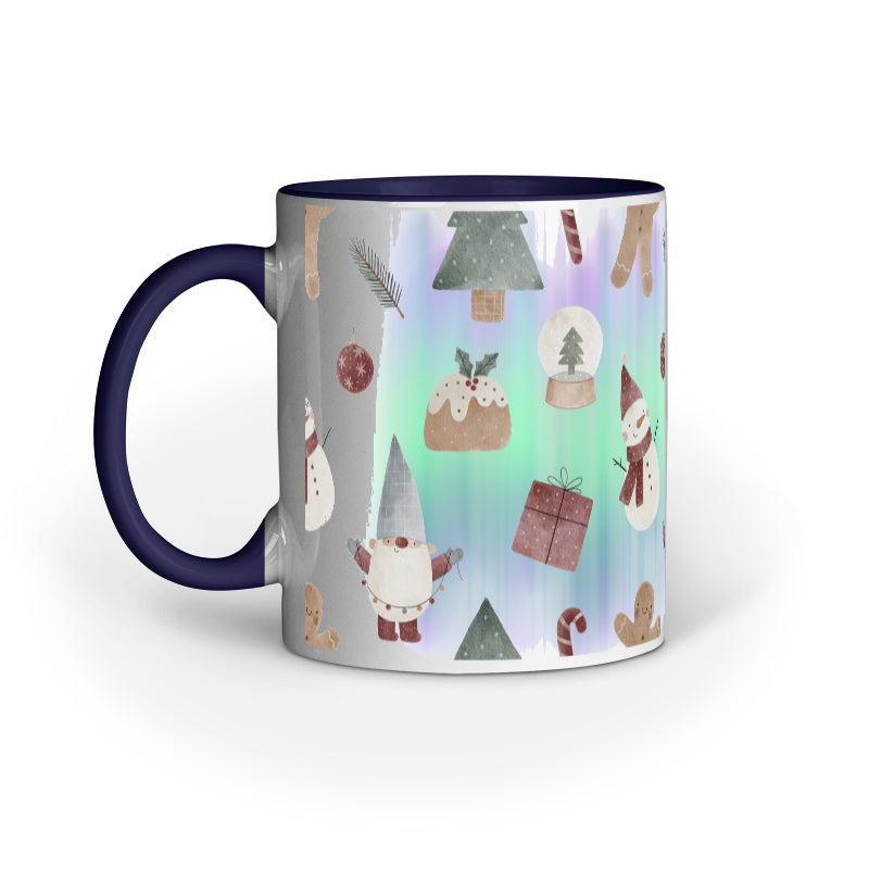 Festive Elegance: Christmas Mug Collection with Diverse Patterns