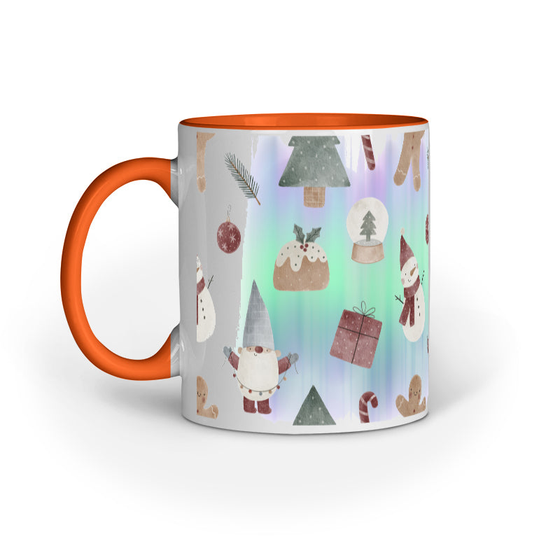 Festive Elegance: Christmas Mug Collection with Diverse Patterns