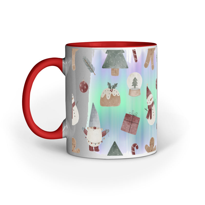 Festive Elegance: Christmas Mug Collection with Diverse Patterns