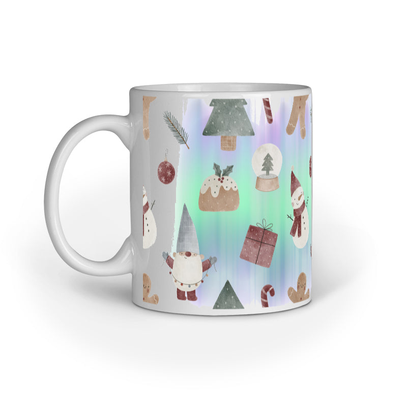 Festive Elegance: Christmas Mug Collection with Diverse Patterns