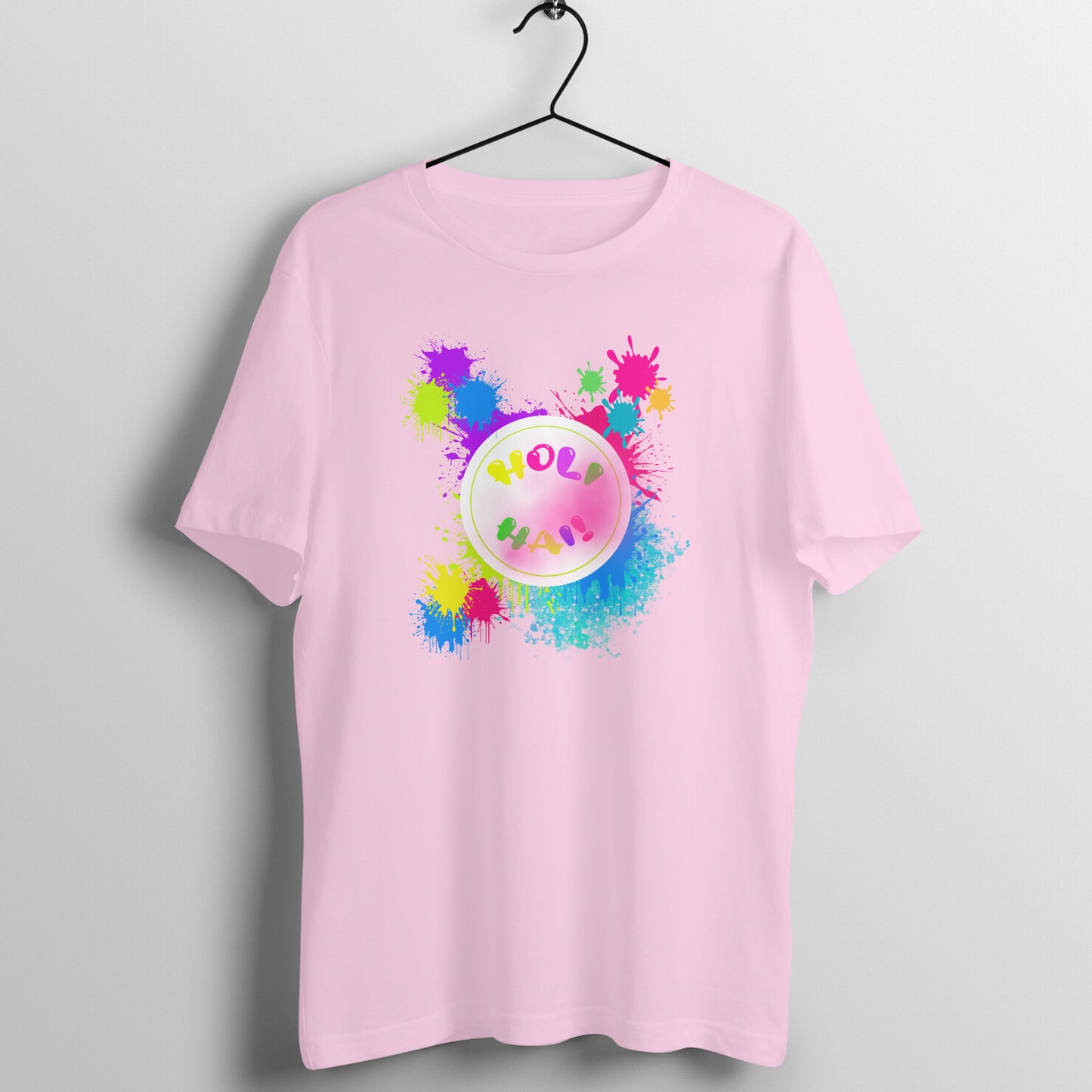 Playful Holi Essential: Men's Round Neck T-Shirt for Festive Celebrations