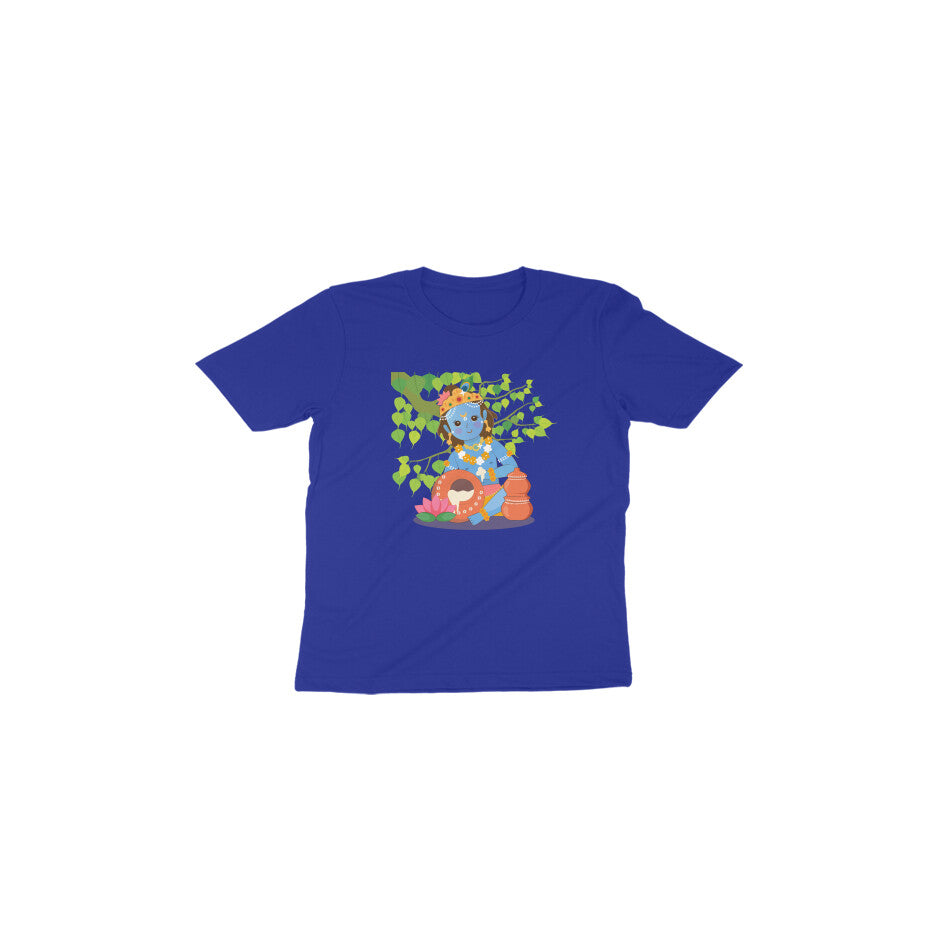 Janmashtami Collection: Toddler's Round Neck T-Shirt with Baby Shri Krishna Design