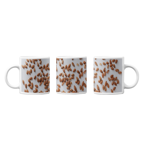 Wholesome Almonds Abstract Design Printed Mug: Nutty Inspiration