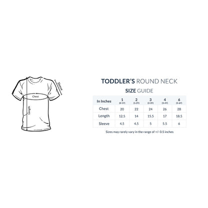 Adorable Giraffe Design: Toddler's Round Neck T-Shirt