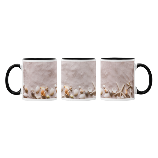 Serene Sea Beach Design Printed Mug: Coastal Bliss