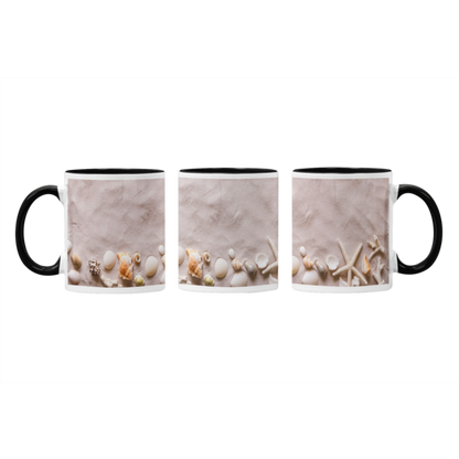 Serene Sea Beach Design Printed Mug: Coastal Bliss