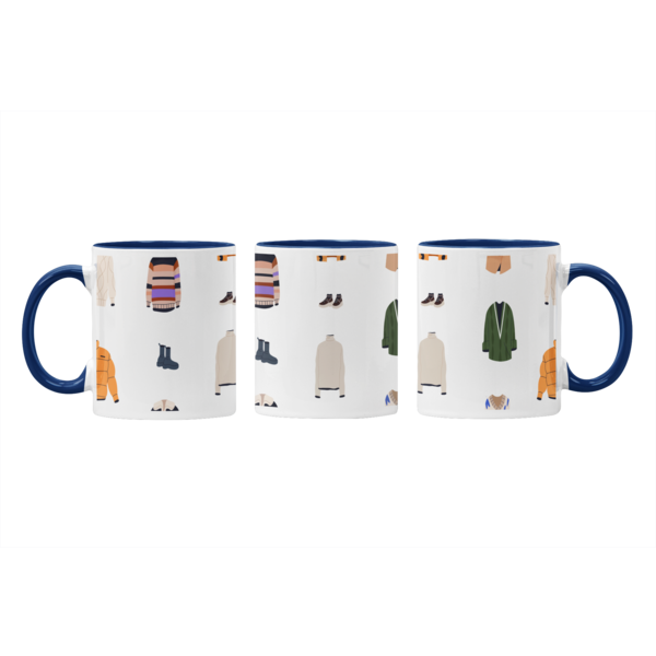 Winter Chic Mug: Fashionable Cold-Weather Clothes Design