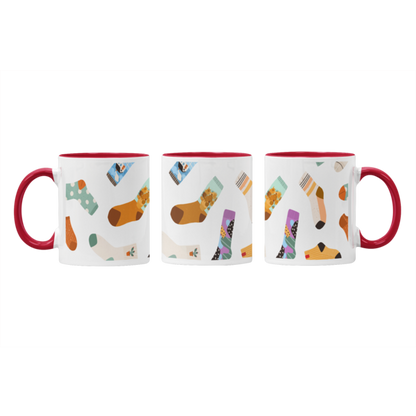 Vibrant Socks Mug: Multicolored Socks Design