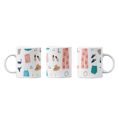 Cozy Comfort Mug: Multiple Comfort Clothes Design