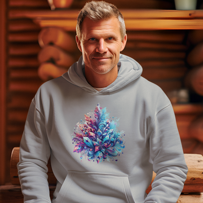 Snowflake Storm Unisex Printed Hoodie - Winter Wonderland Collection