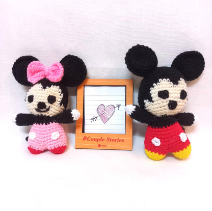 Mickey & Minnie Mouse Amigurumi Soft Toys Set - Iconic Disney Characters