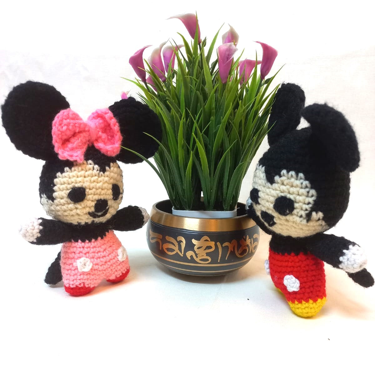 Mickey & Minnie Mouse Amigurumi Soft Toys Set - Iconic Disney Characters