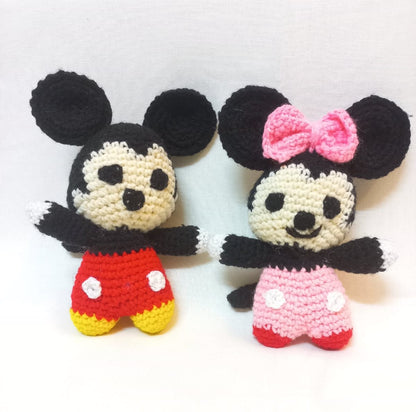 Mickey & Minnie Mouse Amigurumi Soft Toys Set - Iconic Disney Characters