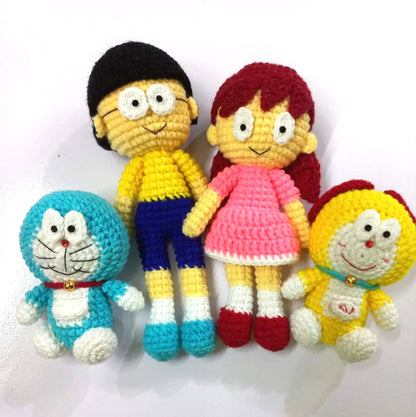 Doraemon Amigurumi Toy Set: Dorami, Nobi Nobita, Shizuka Minamoto