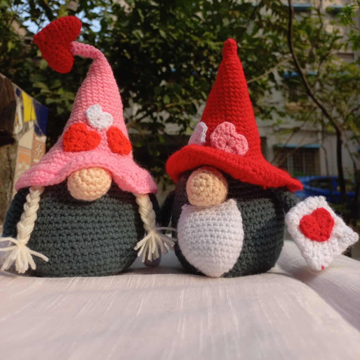 Enchanted Love: Amigurumi Gnome Couple - Whimsical Harmony