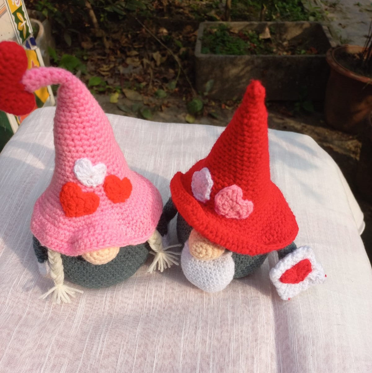 Enchanted Love: Amigurumi Gnome Couple - Whimsical Harmony