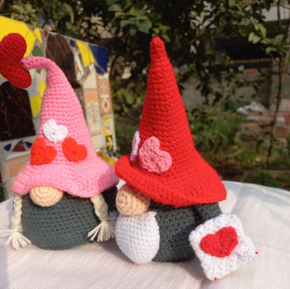 Enchanted Love: Amigurumi Gnome Couple - Whimsical Harmony