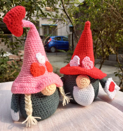 Enchanted Love: Amigurumi Gnome Couple - Whimsical Harmony