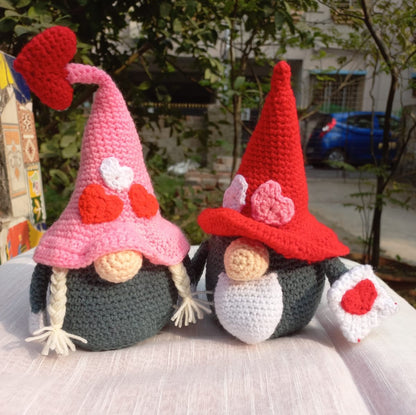 Enchanted Love: Amigurumi Gnome Couple - Whimsical Harmony