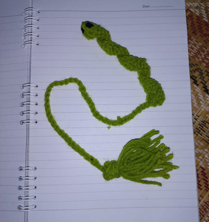 Bookworm Crochet Bookmark: Handmade Literary-Inspired Page Marker for Avid Readers