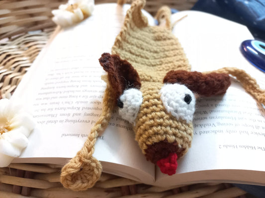 Dog Crochet Bookmark: Handmade Canine-Inspired Page Marker for Pet Lovers