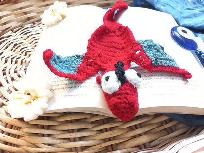 Dragon Crochet Bookmark: Handmade Fantasy-Inspired Page Marker for Book Lovers