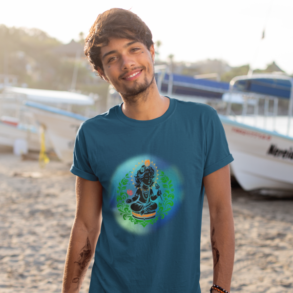 Janmashtami Special: Men's Round Neck T-Shirt with Adorable Baby Shri Krishna Design