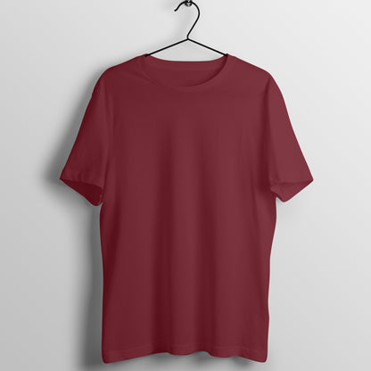 Classic Elegance: Men's Plain Round Neck T-Shirt in Dark Colors