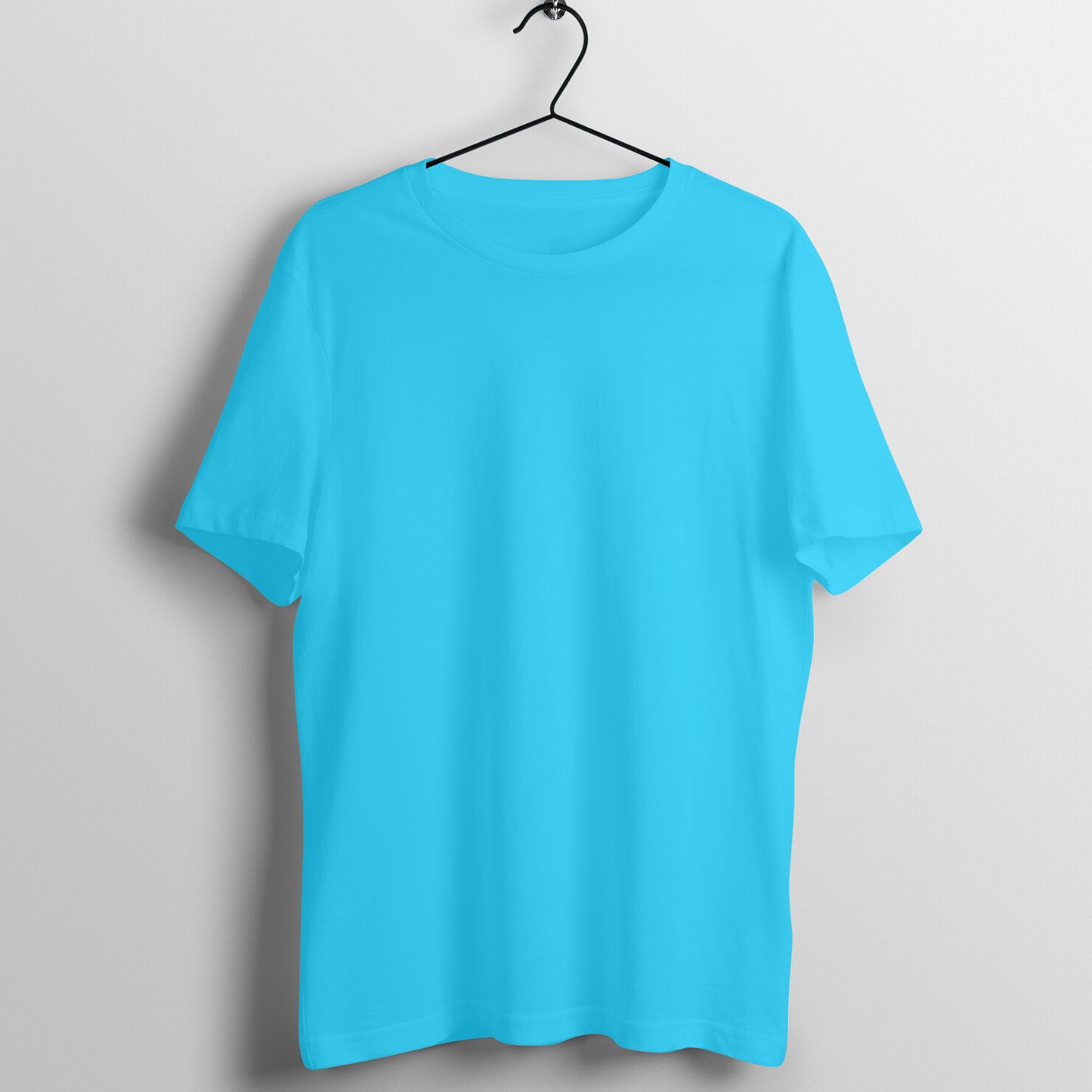 Effortless Simplicity: Men's Plain Round Neck T-Shirt in Light Colors