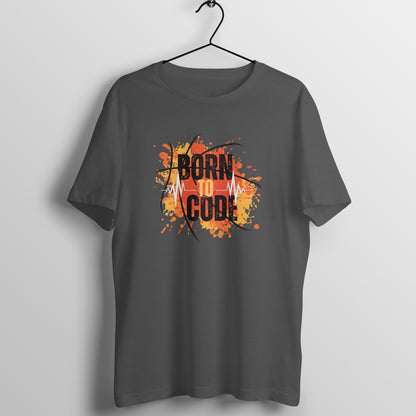 Born to Code Tee: Men's Round Neck T-Shirt - Embrace Your Coding Passion