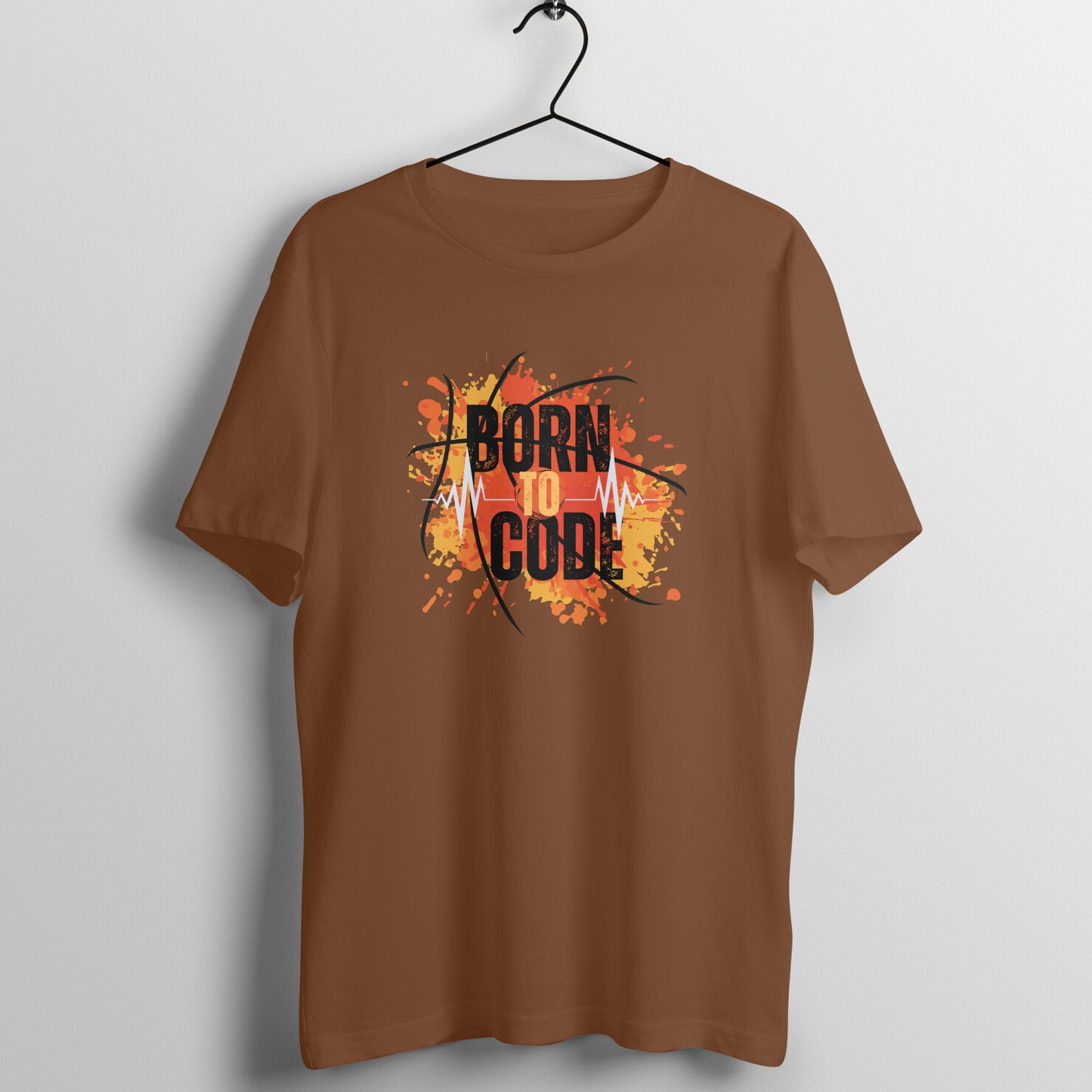 Born to Code Tee: Men's Round Neck T-Shirt - Embrace Your Coding Passion