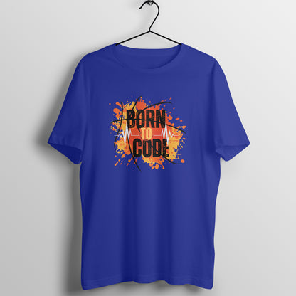 Born to Code Tee: Men's Round Neck T-Shirt - Embrace Your Coding Passion