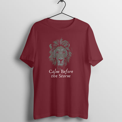 Calm Before the Storm Tee: Men's Round Neck T-Shirt - Roar with Style