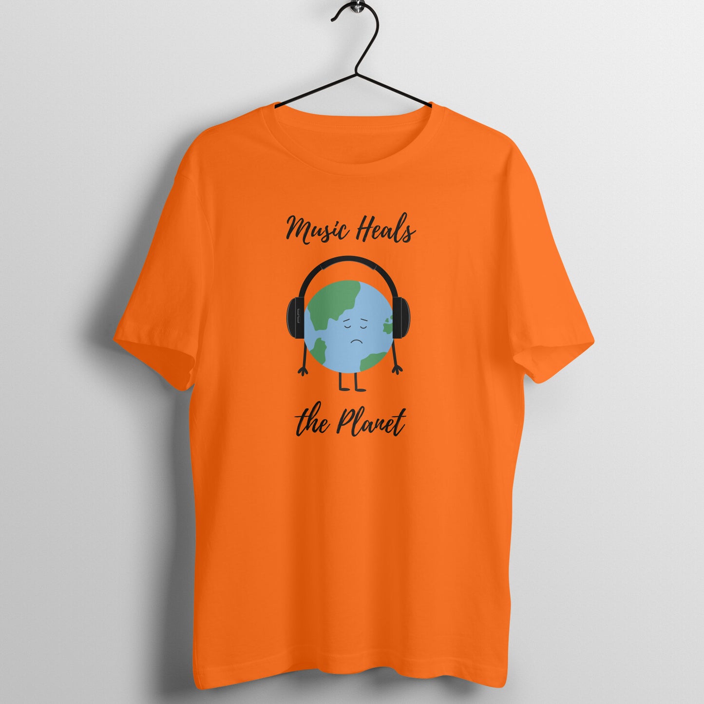 Healing Beats Tee: Men's Round Neck T-Shirt - Music Uniting Earth