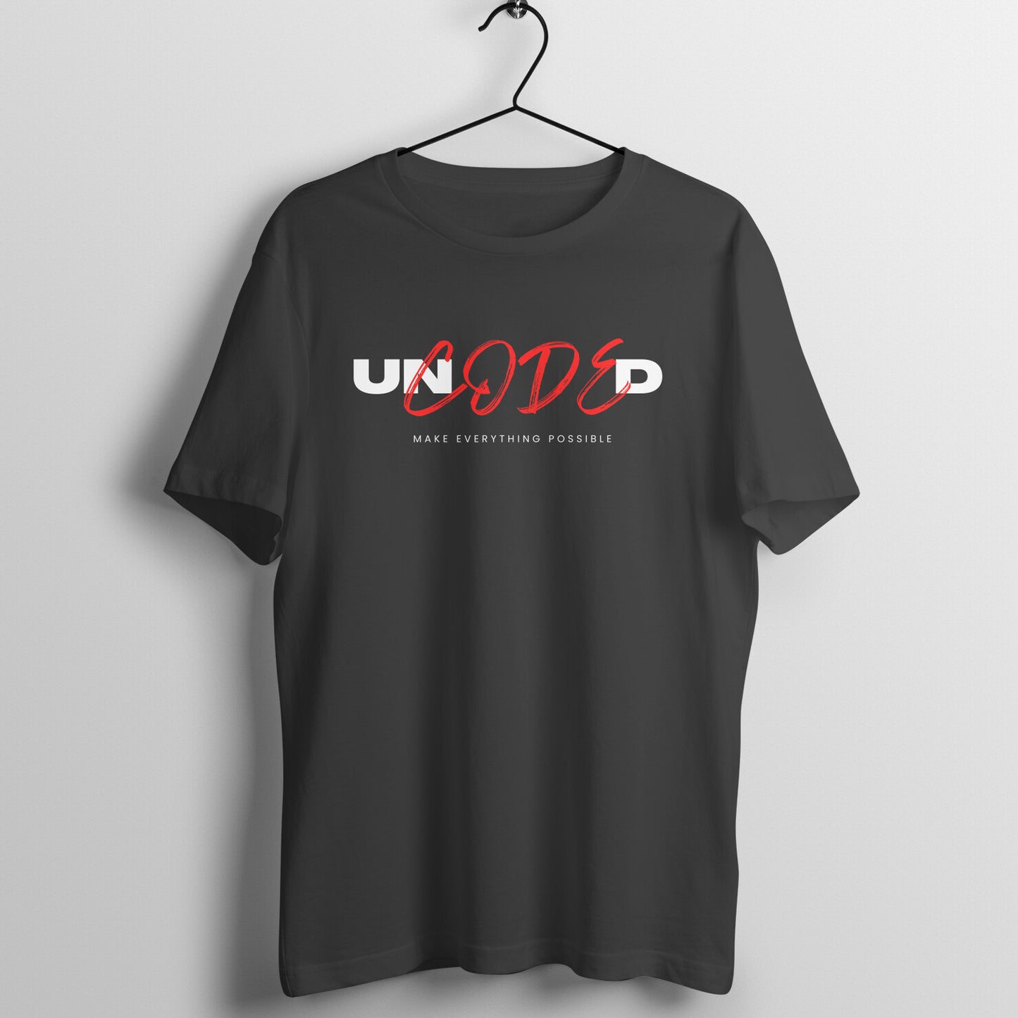 Uncoded: Men's Round Neck T-Shirt for Tech Enthusiasts