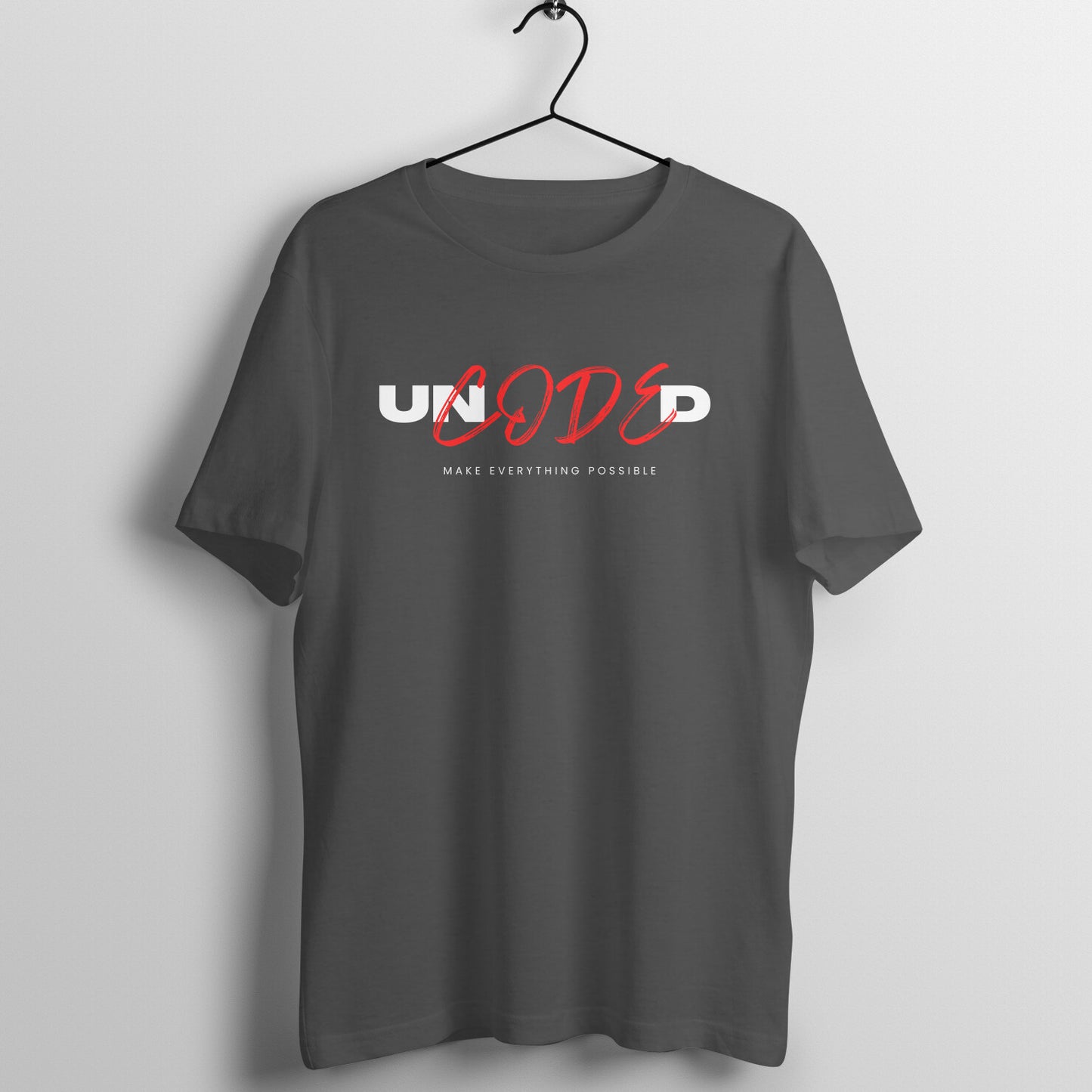 Uncoded: Men's Round Neck T-Shirt for Tech Enthusiasts