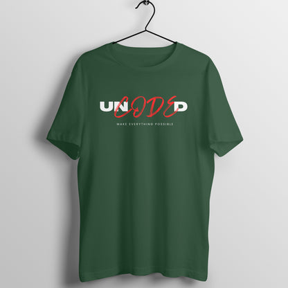 Uncoded: Men's Round Neck T-Shirt for Tech Enthusiasts